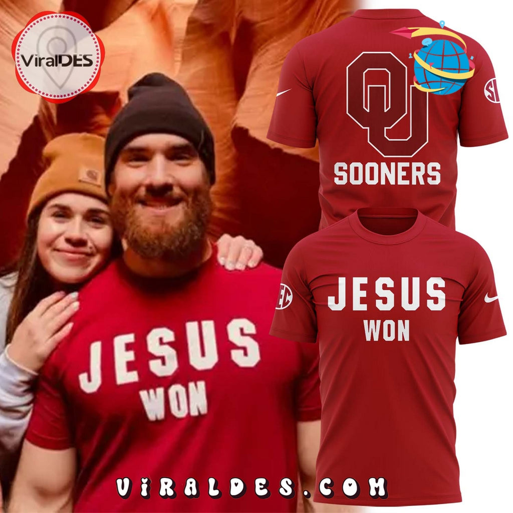 Oklahoma Sooners Football Jesus Won Hoodie