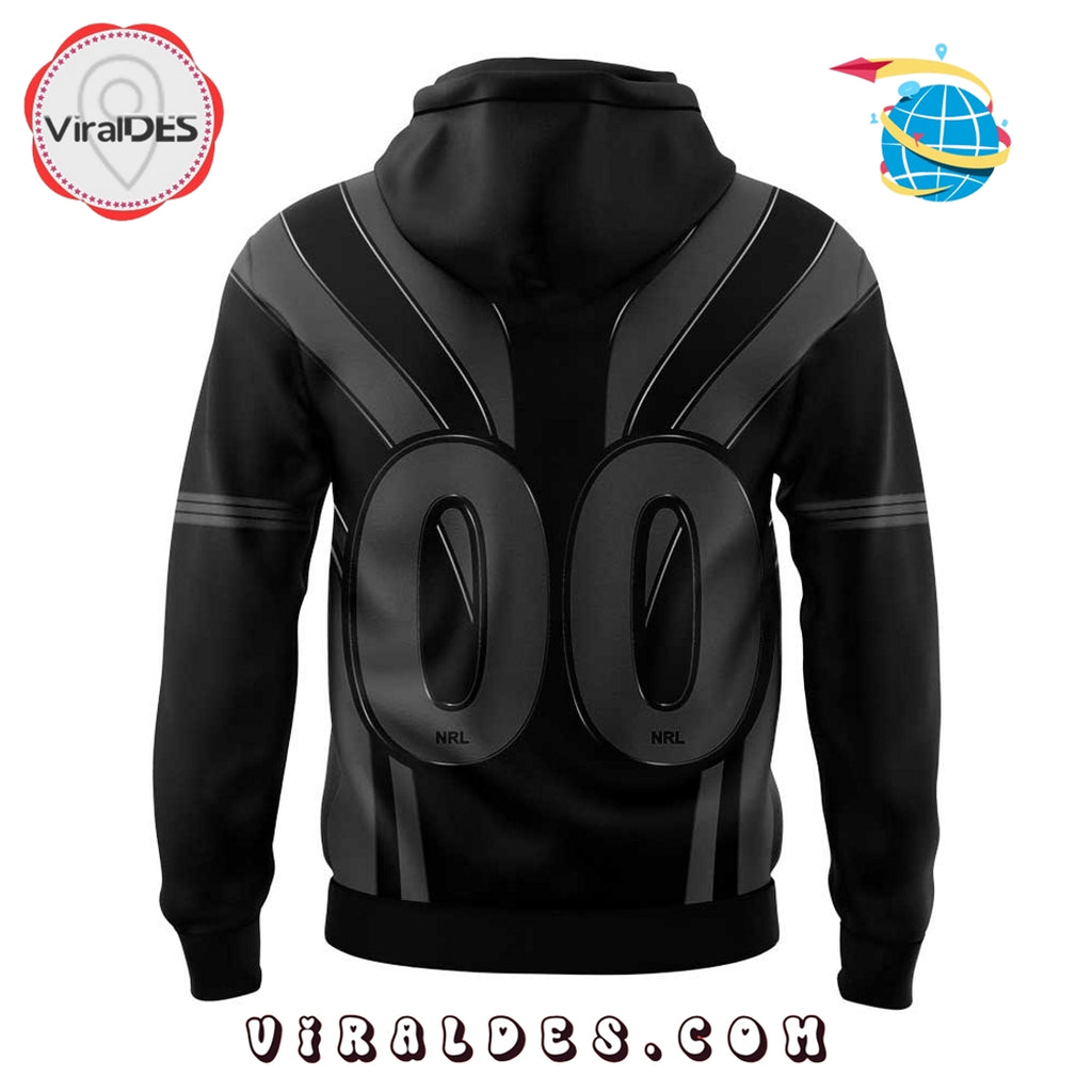 One NZ Warriors Custom Back In Black Hoodie