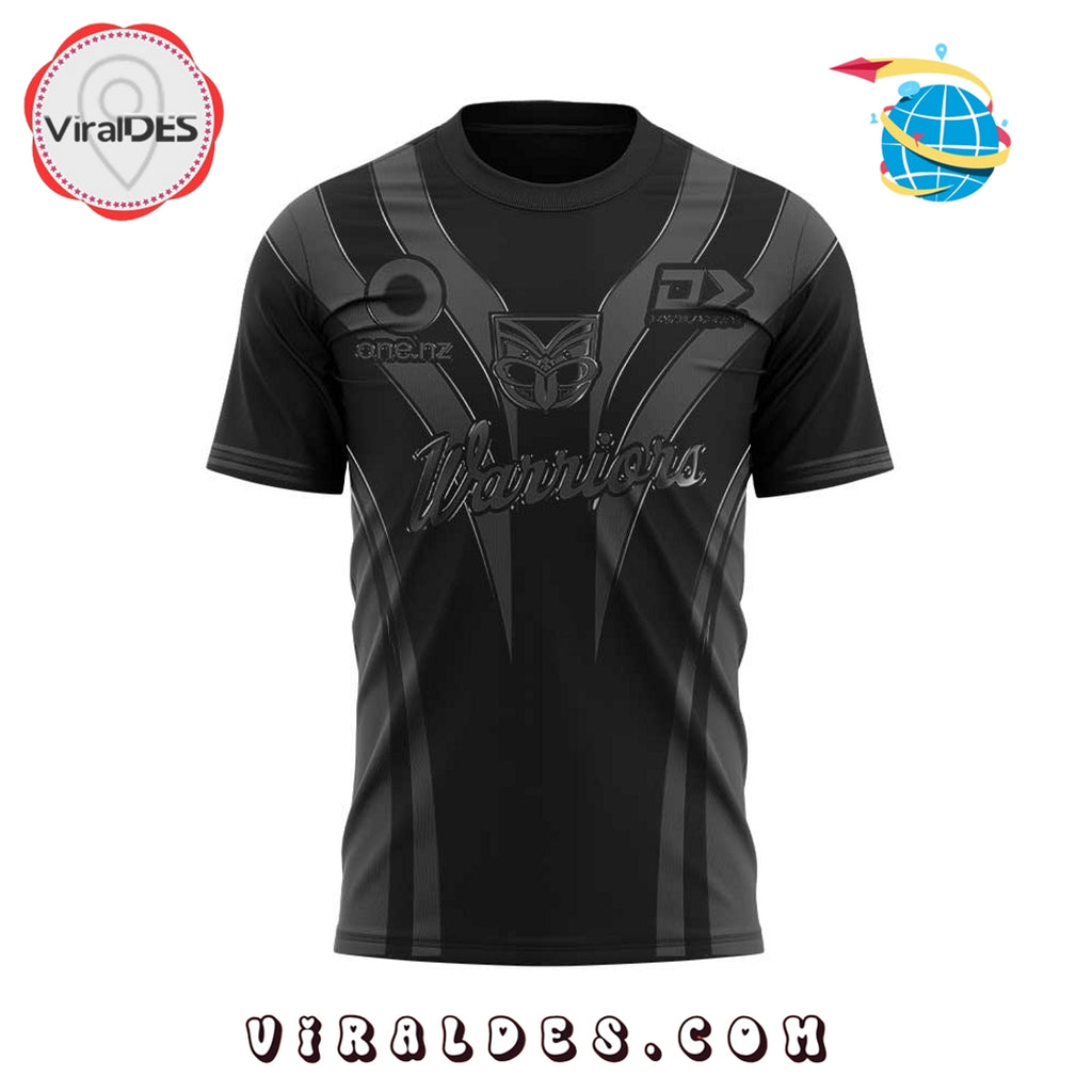One NZ Warriors Custom Back In Black Hoodie