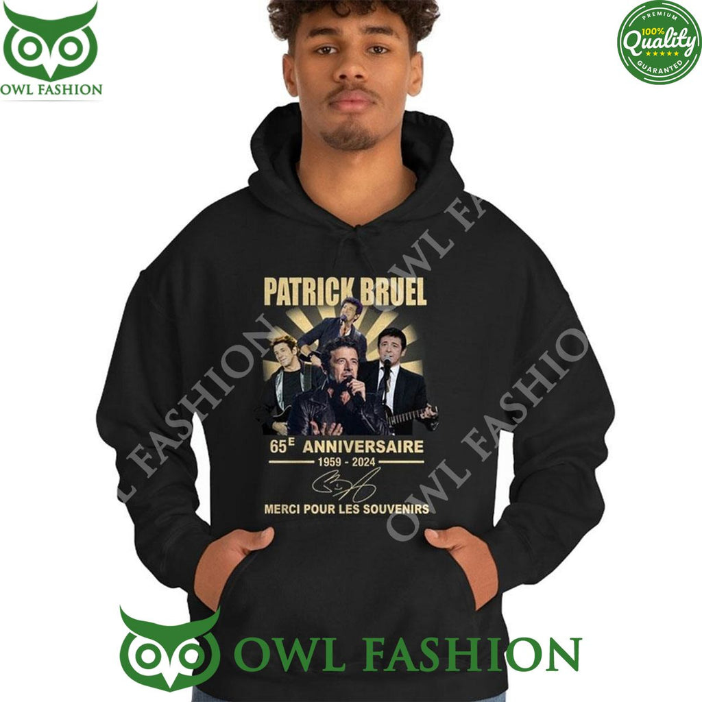 Patrick Bruel 65e Anniversaire Merci Pour Les Souvenirs 1959-2024 Shirt Hoodie