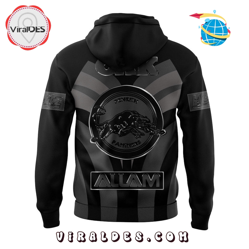 Penrith Panthers Back In Black Old Logo Hoodie 2025