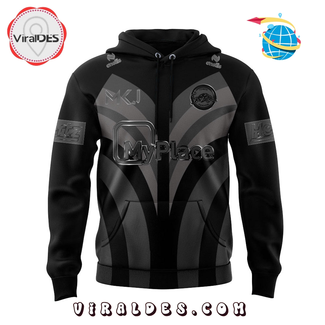 Penrith Panthers Back In Black Old Logo Hoodie And Pants
