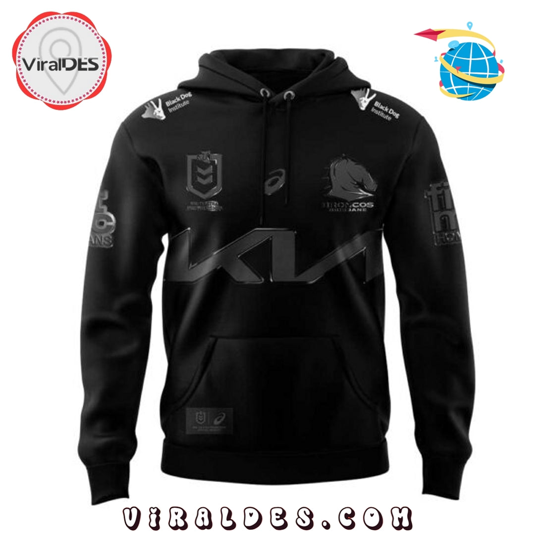 Personalized Brisbane Broncos The Star Black Hoodie