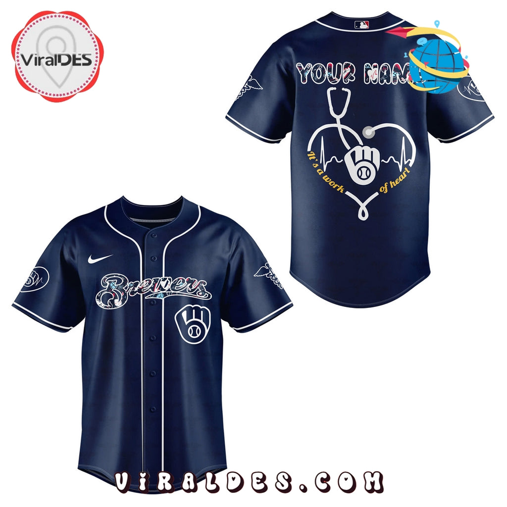 Personalized Milwaukee Brewers 2025 Nurses Night Baseball Jersey