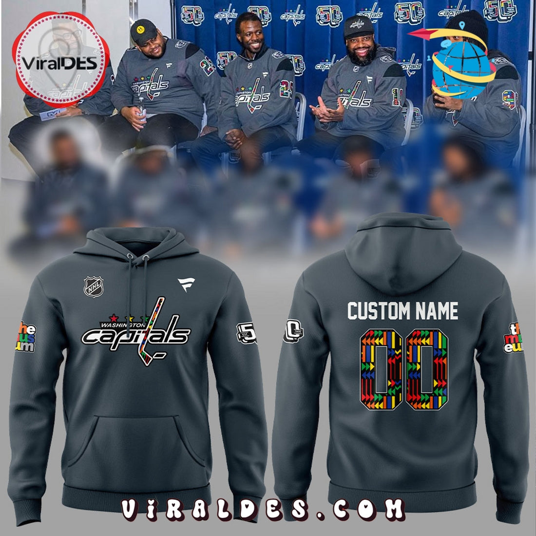 Personalized Washington Capitals Black History Month Hoodie