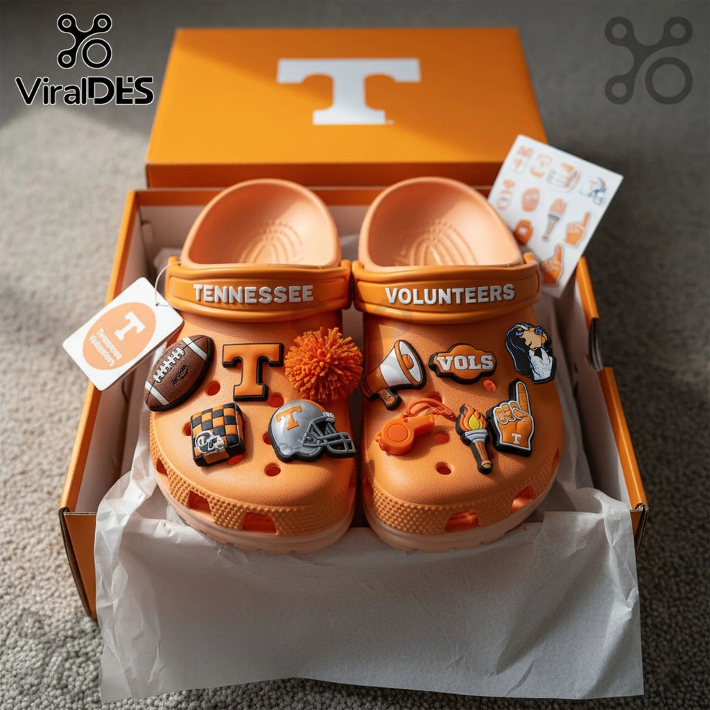 Premium Tennessee Volunteers Crocs With Charms