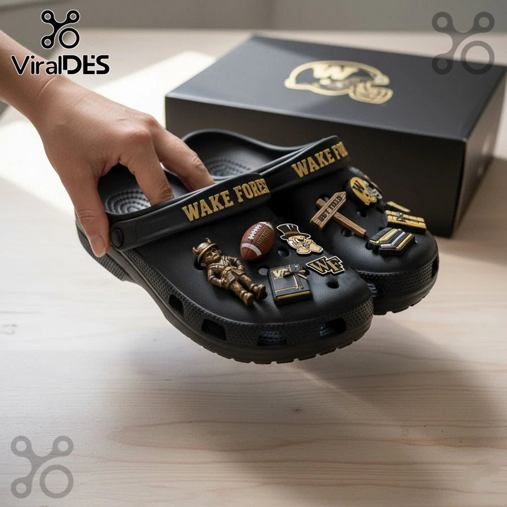 Premium Wake Forest Crocs With Charms
