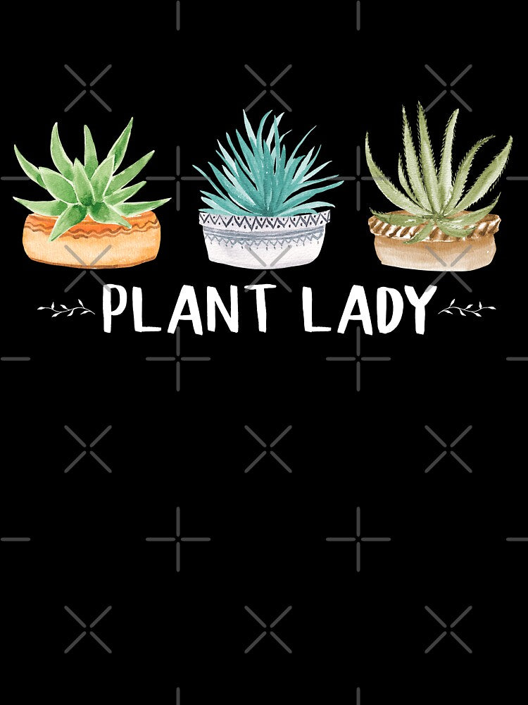 Plant Lady Watercolor Potted Plants by NatureGlow