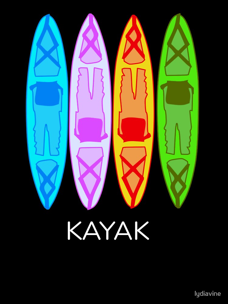Kayak paddle boat in different colors by lydiavine