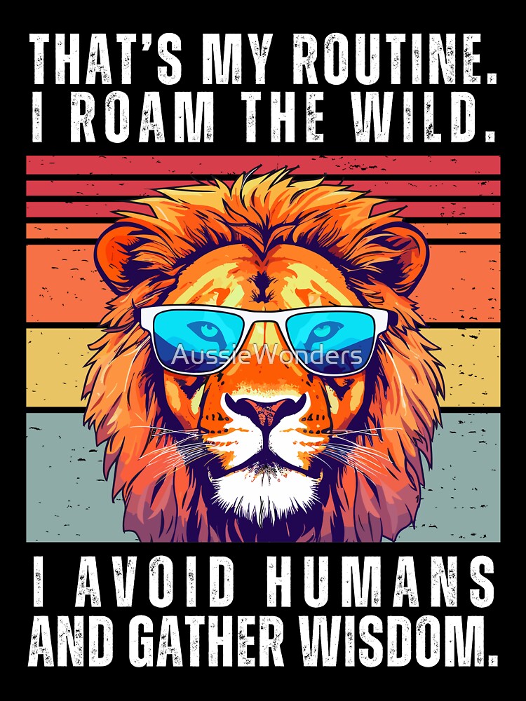 Lion Retro Sunset | Lion Vintage Retro Sunset | Retro Sunset Lion by AussieWonders
