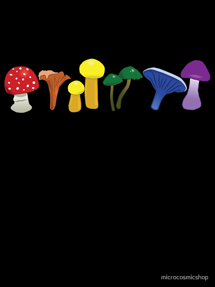 Rainbow pride mushrooms by microcosmicshop