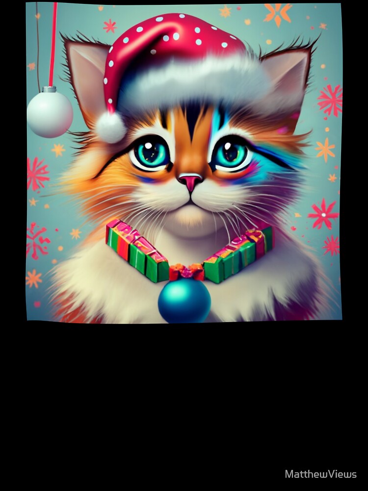 Merry Catmas Meowy Christmas Cute Cat funny Christmas Gifts for Cat Lovers by MatthewViews