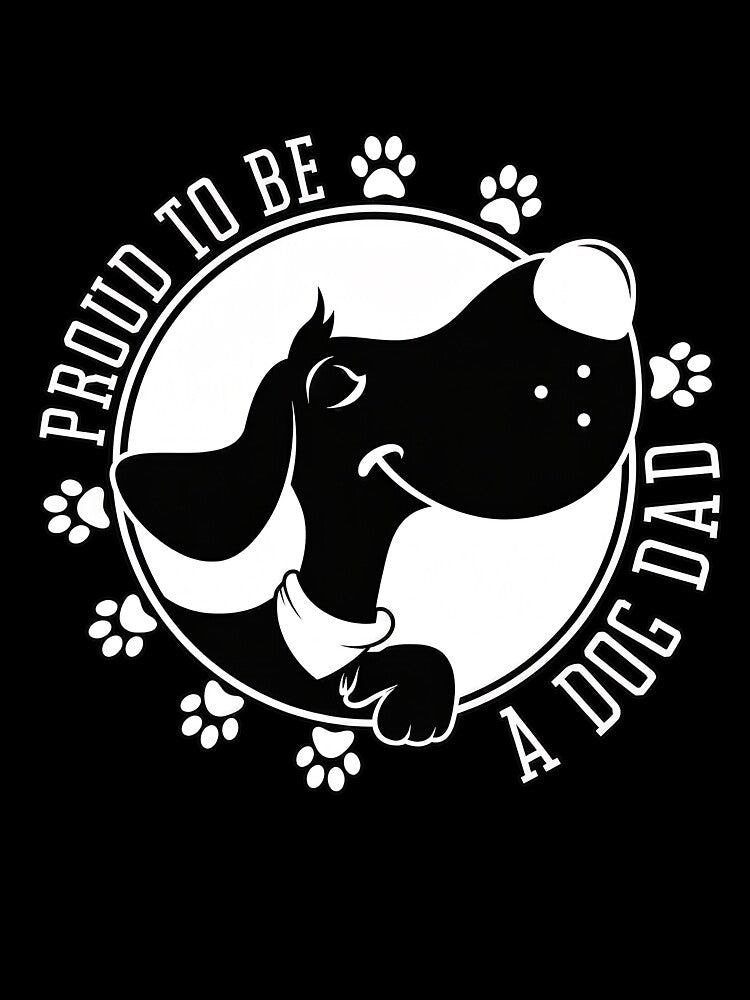 Proud Dog Dad Circle Design by Dmo3HarkoArt