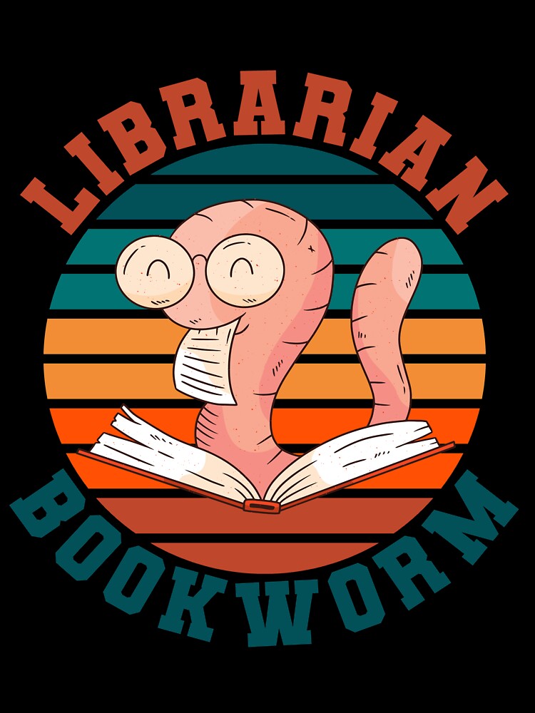 Librarian Bookworm Funny Book Lovers Gift by Hema Thilakaratne