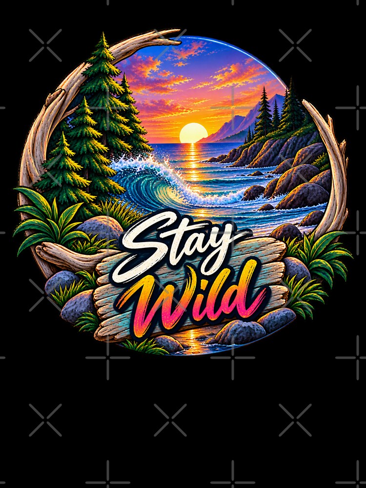 Stay Wild Ocean Waves by Nunaprettyshop