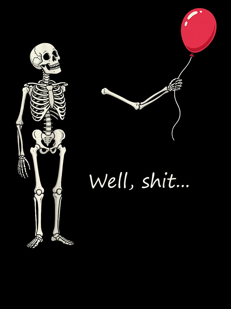 Skeleton Lost Balloon Retro Funny Saying Halloween by jackelmbradyt