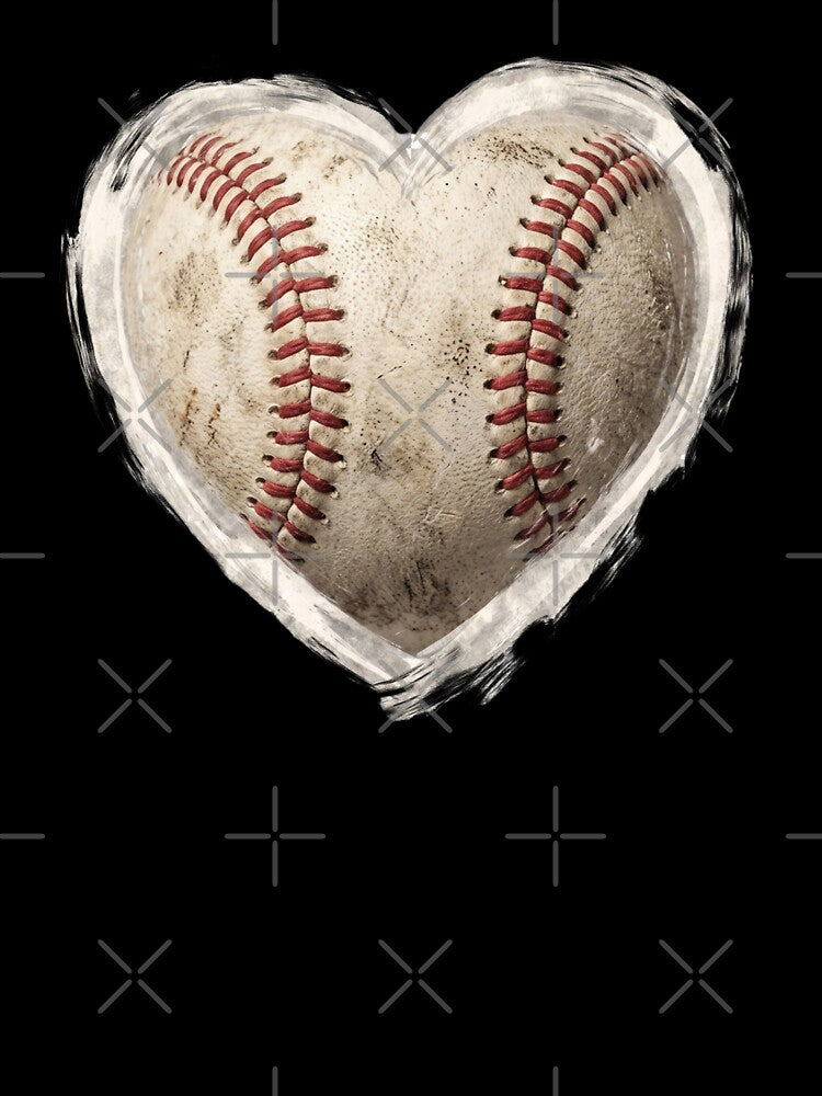 Vintage Baseball Heart Game Day Sports by dudelinart