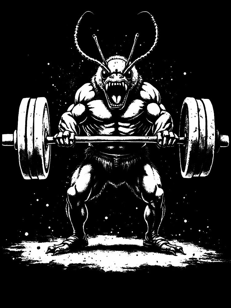 Vintage Dung Beetle Powerlifting Workout Animal Distressed by MargieLauren