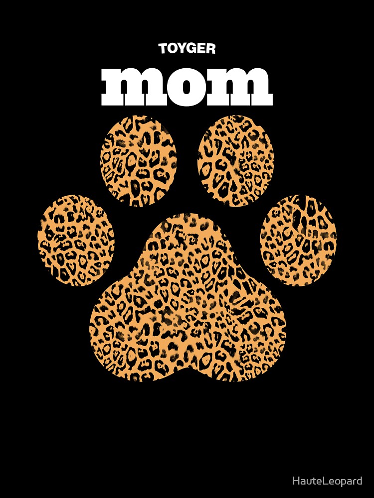 Haute Leopard Toyger Mom Cat Paw With Rich Leopard Print by HauteLeopard