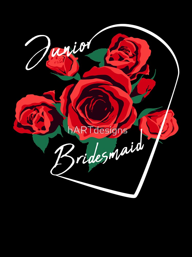 Junior Bridesmaid Red Rose Heart by hARTdesigns