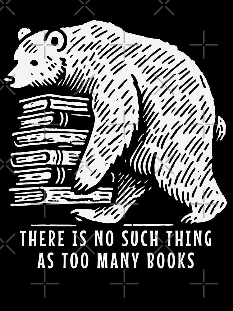 Funny Book Lover Bear Statement For Book Fan by LuminOrb