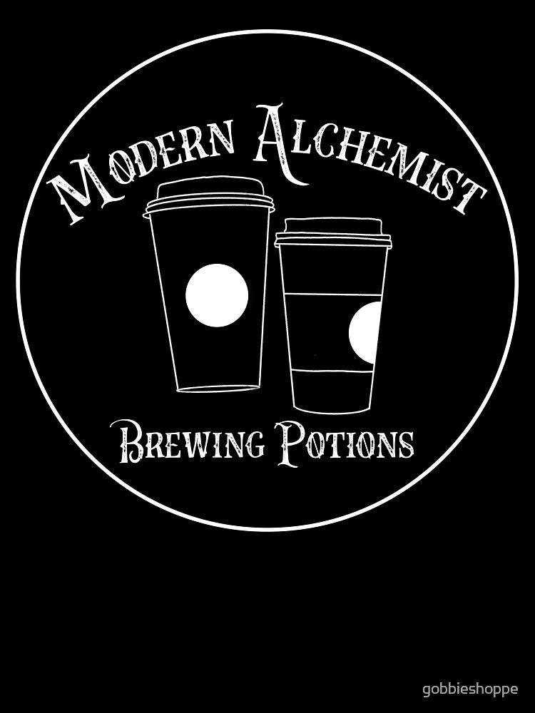 Modern Alchemist Brewing Potions - white text by gobbieshoppe