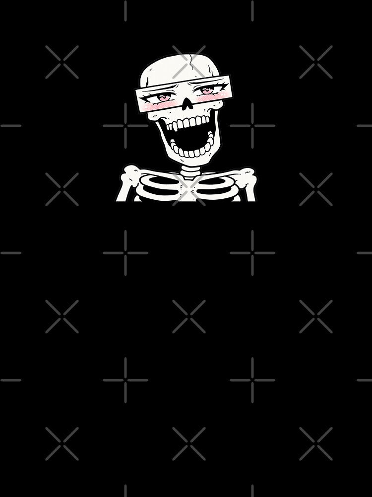 Flirty Anime Skeleton Pink Eyes Halloween by MonkiFlipp