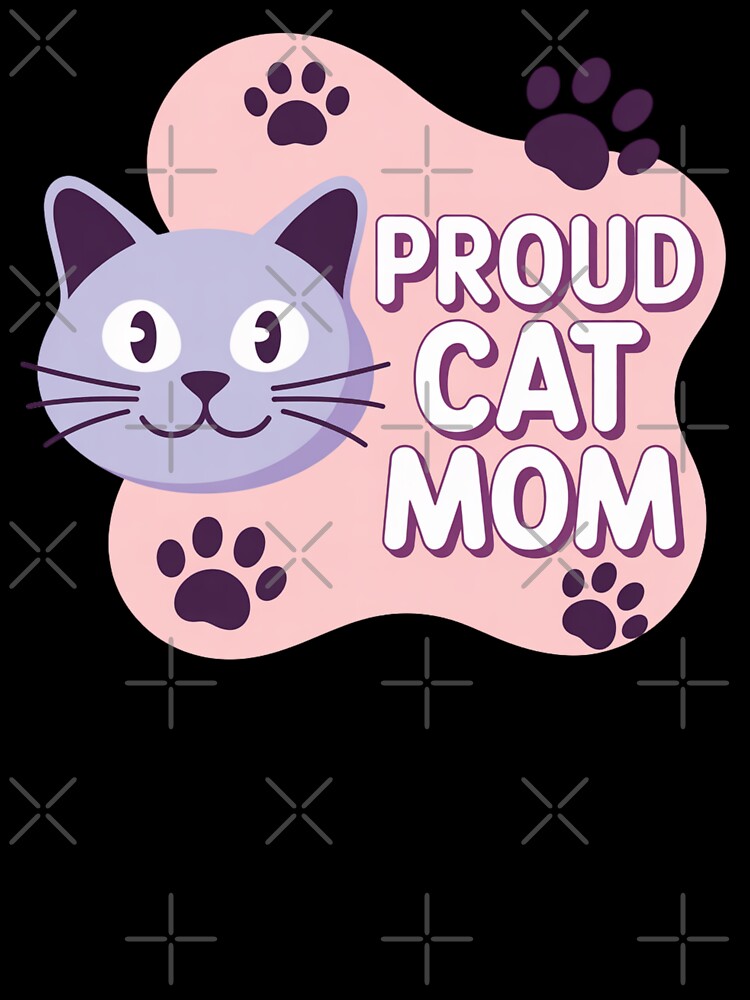Heartwarming Proud Cat Mom Gift Cute Feline Lover Design by chattsuede