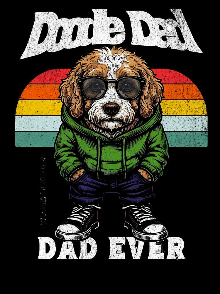 Best Doodle Dad Ever - Funny Golden Doodle Dog Dad Father's Day Design by BumbleBloom7