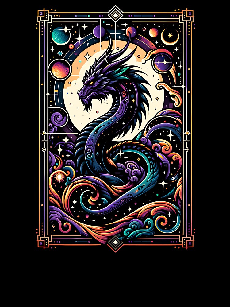 Celestial Dragon Moon Space by roseglasses