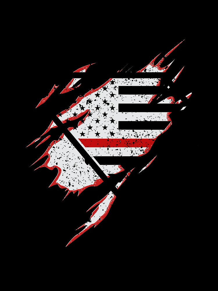 Gift for Firefighter Proud Strong Appreciation US flag by djpraxis