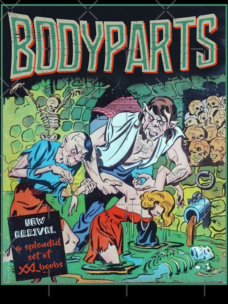 Vintage Body Parts Boobs Spare Parts Retro Horror Poster Halloween Gift by TheAplus