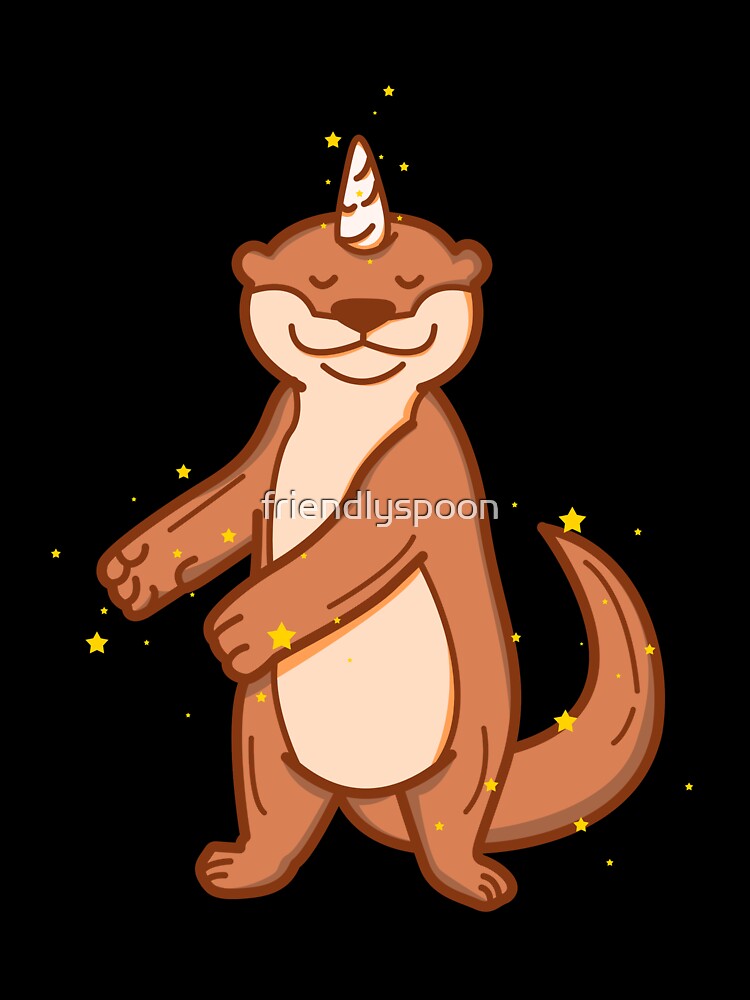 Flossing Ottercorn: Dancing Otter Unicorn by friendlyspoon