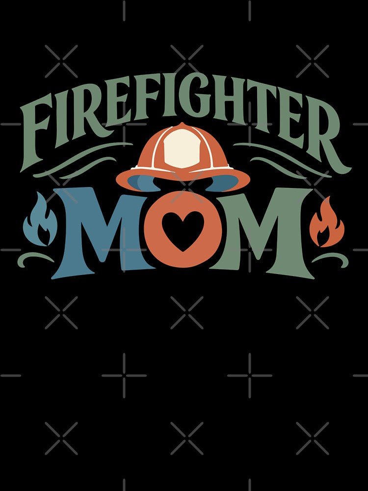 Firefighter Mom Helmet & Heart – Funny Firefighter Gift by stylishdzign