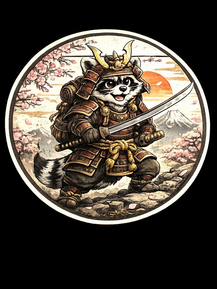 Samurai Raccoon Warrior Design by StyleBloomes