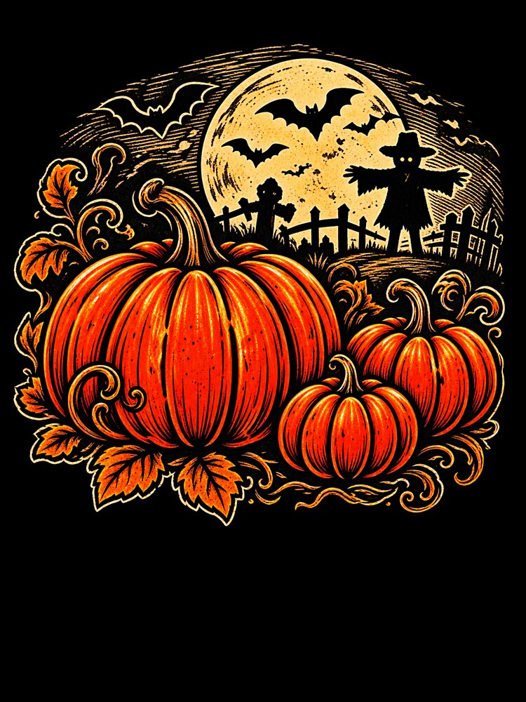 Spooky Pumpkin Patch Halloween Design by StyleBloomes