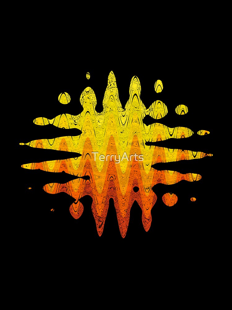 Retro Sunset Abstract Nostalgic Classic Kitsch Sun Fun Splotch Art 2 of 4 by Beachy