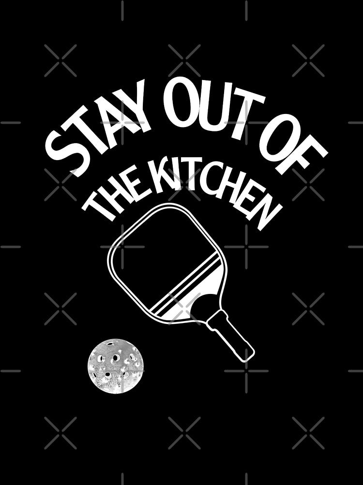 Funny pickleball - stay out of the kitchen white by UNIX-G