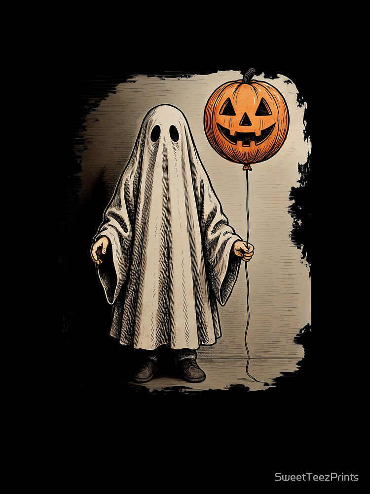 Just Here for the Boos – Vintage Ghost Halloween Graphic by SweetTeezPrints