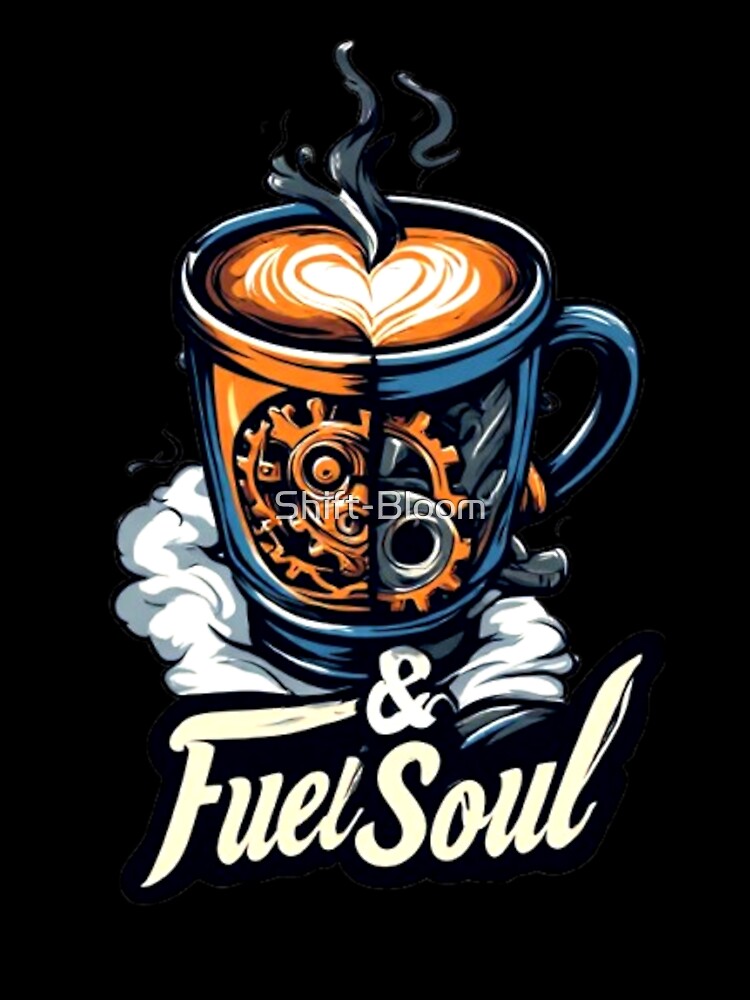 Fuel & Soul Steampunk Coffee Mug Heart Latte Barista Art 02 by Shift-Bloom