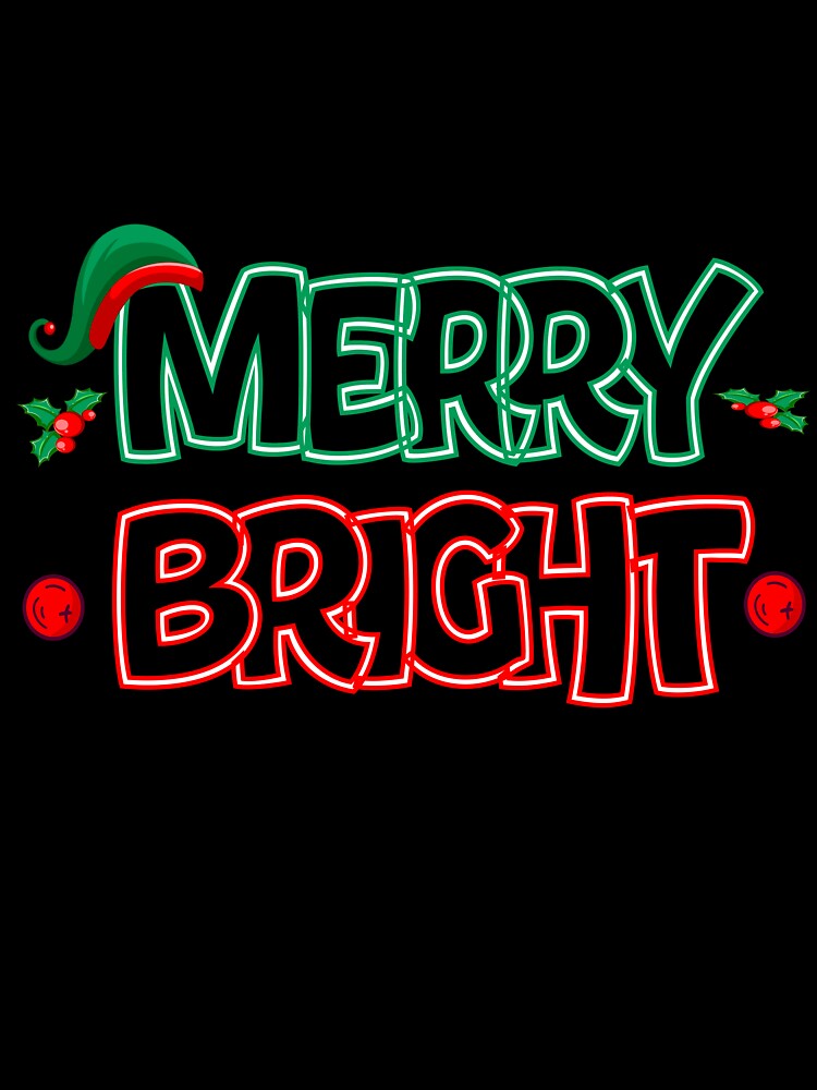 Merry and Bright Christmas Lights by PrintistryArt