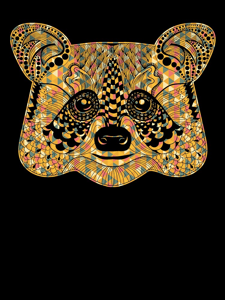 Raccoon - Raccoon Geometric by UnknownArtistt