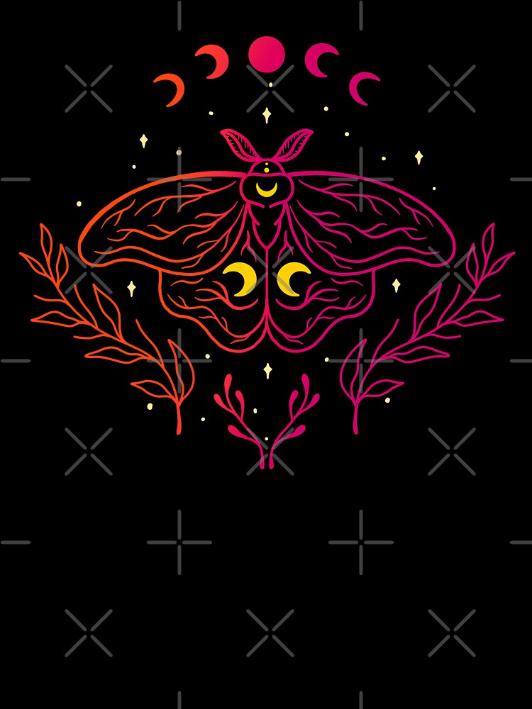Minimalist Celestial Moth by ethnicdrawing