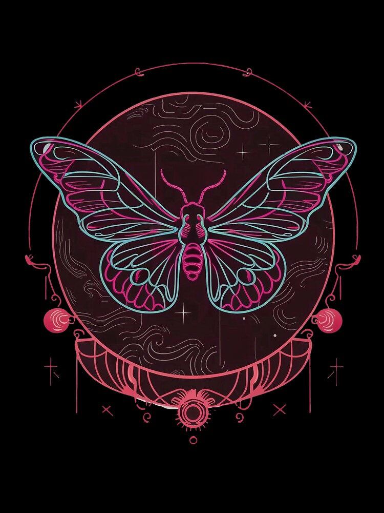 Neon Moon Moth by Tajdi