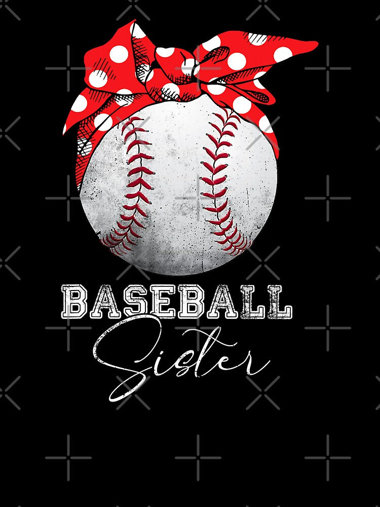 Baseball Sister Vintage Messy Bun Funny Mothers Day by MichelSorour