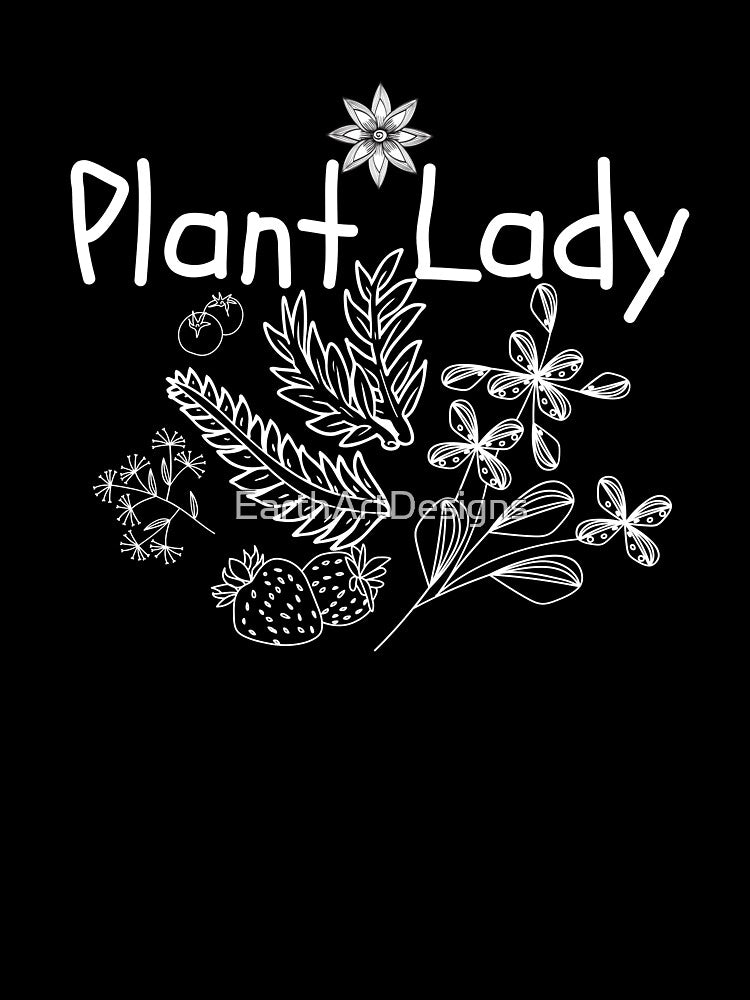 Plant Lady Funny Saying Line Drawing Design by EarthArtDesigns
