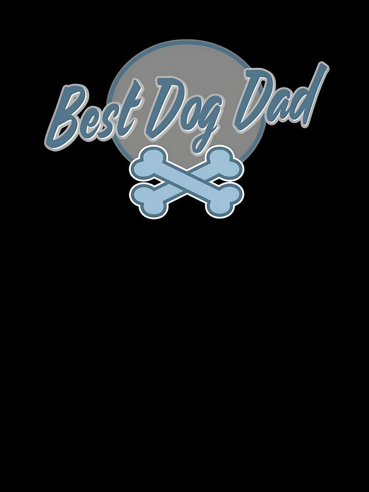 Best Dog Dad Graphic with Bones Retro Style by SoyLamderma