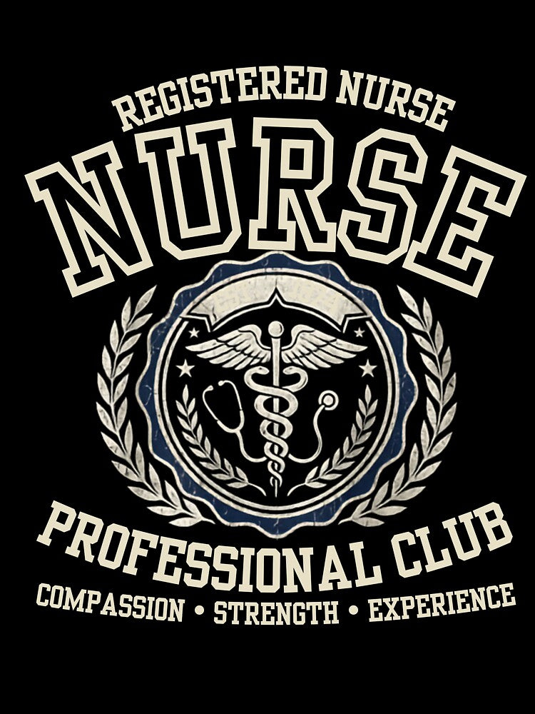 Registered Nurse Shirt, Vintage Varsity Nurse Professional Club Design, RN Gift by VibeTherapyArt