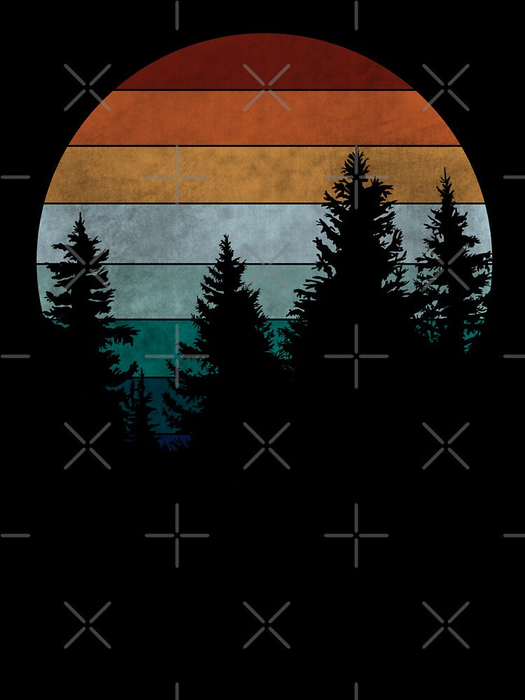 Retro Forest Sunset by GyngerGarza
