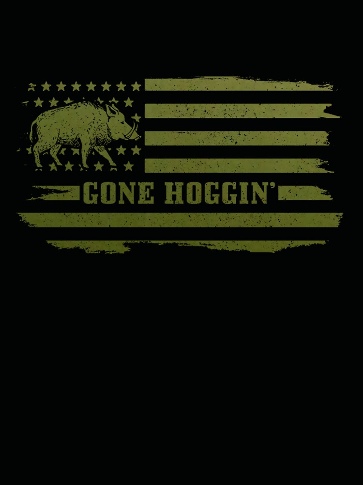 Hog Hunting US Flag Wild Pig Patriotic Boar Hunter Vintage by taaddison50